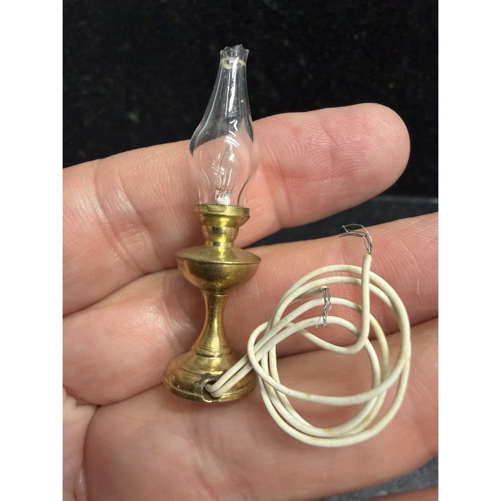 Clare-Bell Brass Works #1750 Hurricane Lamp CB BW USA 1:12 Miniature Untested